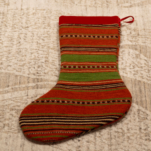 Turkish Kilim Christmas Stocking - 309689a