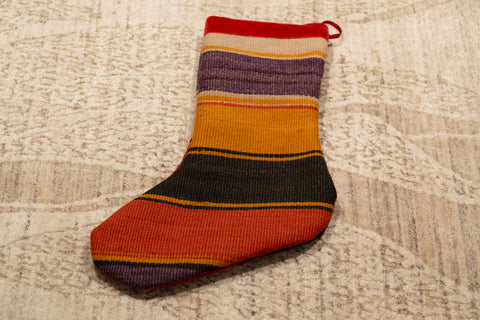 Turkish Kilim Christmas Stocking - 309689b