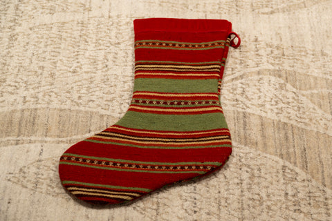 Turkish Kilim Christmas Stocking - 309689f