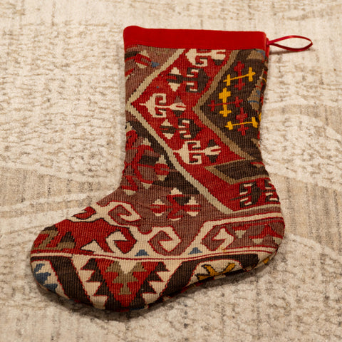 Turkish Kilim Christmas Stocking - 309689j