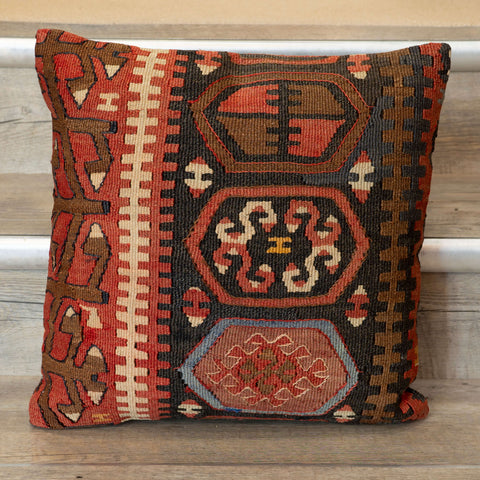 Handmade Vintage Anatolian kilim cushion - 309803a