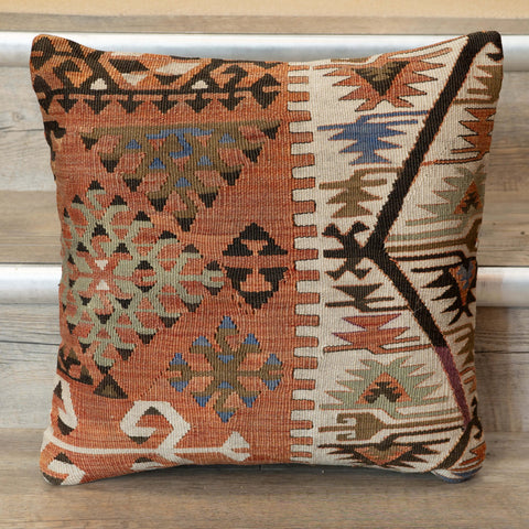 Handmade Vintage Anatolian kilim cushion - 309803c