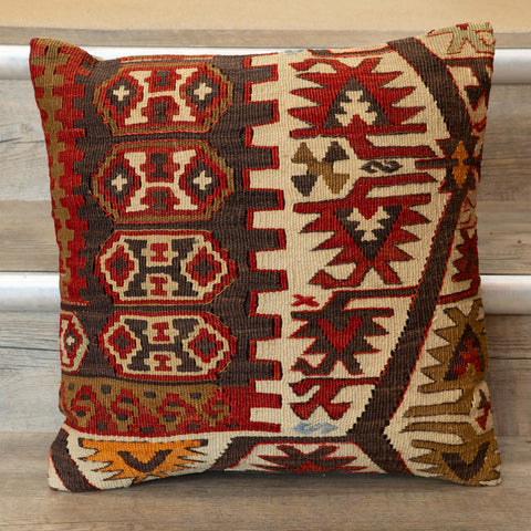 Handmade Vintage Anatolian kilim cushion - 309803e