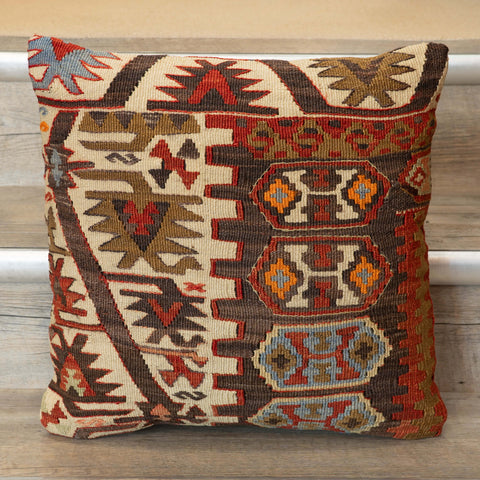 Handmade Vintage Anatolian kilim cushion - 309803l