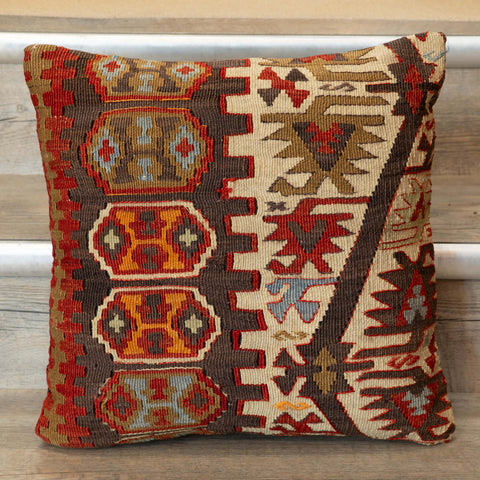 Handmade Vintage Anatolian kilim cushion - 309803n