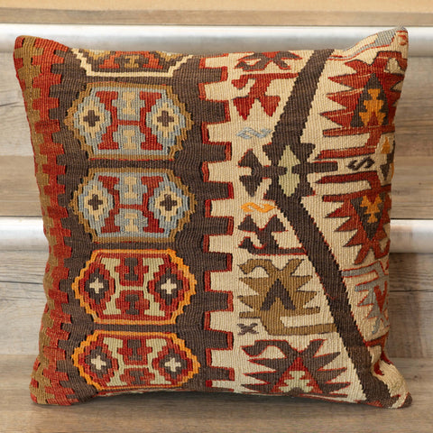 Handmade Vintage Anatolian kilim cushion - 309803r