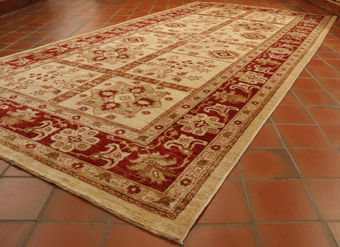 Fine handmade Afghan Ziegler wide runner - 263194