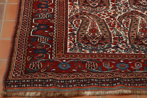 Antique handmade Qashqai rug - 295623