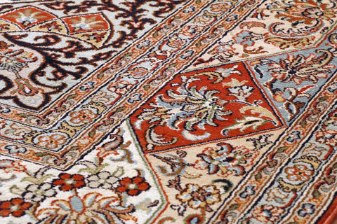 Fine handmade Kashmir silk carpet - 307298