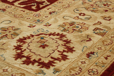 Fine handmade Afghan Ziegler square carpet - 307658