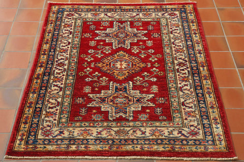 Handmade Afghan Kazak rug - 307756