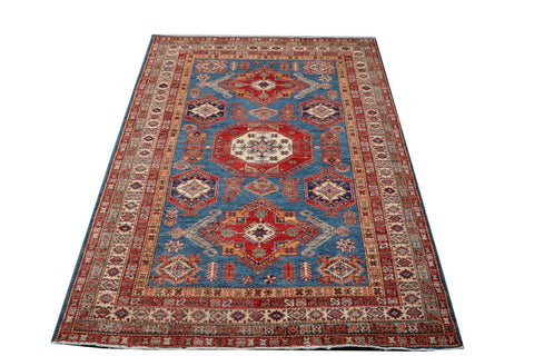 Handmade Afghan Kazak rug - ENR307898