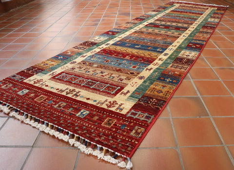 Handmade Afghan Loribaft runner - 308632