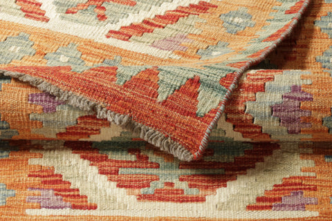 Handmade Afghan Kilim extra long runner - 308917